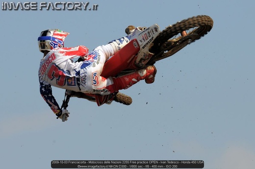 2009-10-03 Franciacorta - Motocross delle Nazioni 2255 Free practice OPEN - Ivan Tedesco - Honda 450 USA